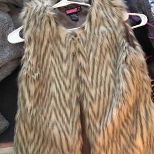 Faux fur vest
